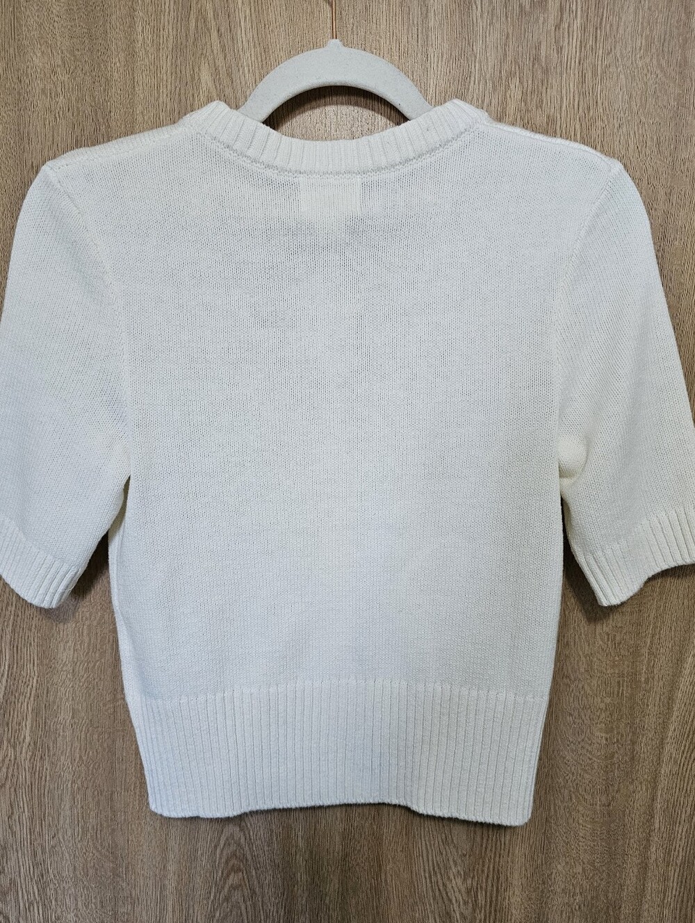NWT! H&M White Cream Knit Cotton Blend Cardigan Size XS - Picture 2 of 5